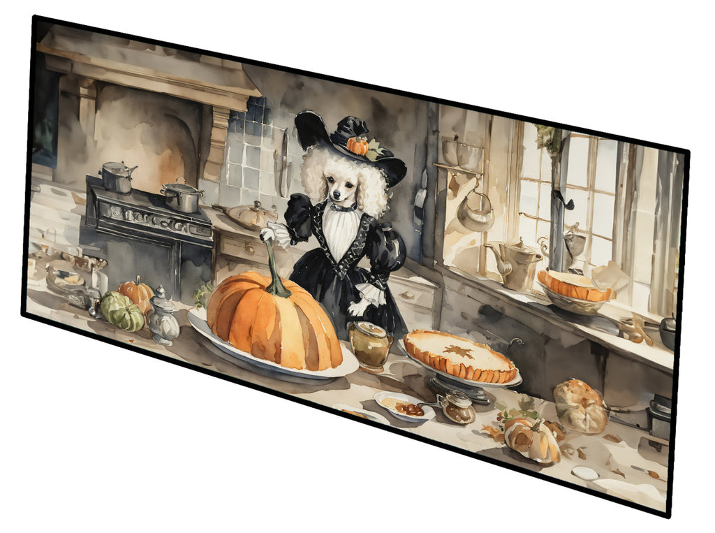 Poodle Fall Kitchen Pumpkins Runner Mat 28x58 Front Door Mat Indoor Outdoor Rugs for Entryway Hallway Foyer Non Slip Washable Wide Doormat
