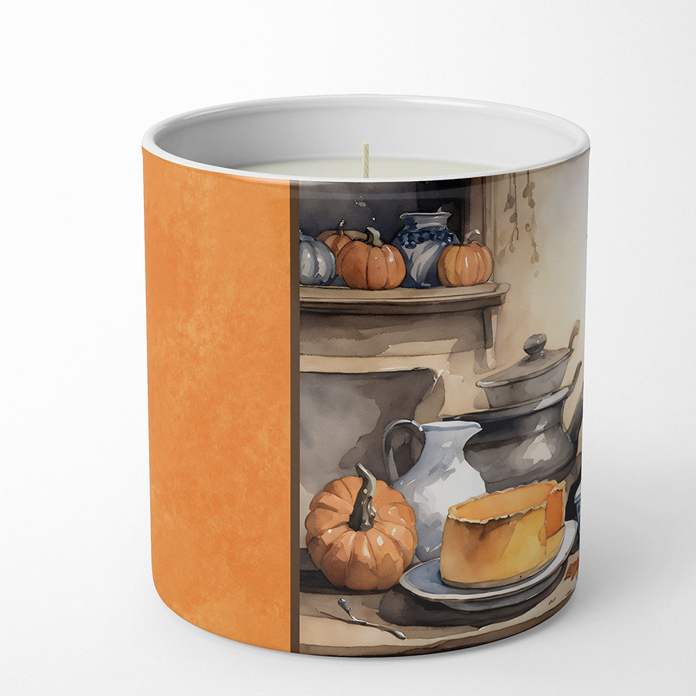 Pug Fall Kitchen Pumpkins Decorative Soy Candle Nature Soy Wax Essential Oil Home Decor Ideal for Bedroom Kitchen Bath Office Gift, 10 oz