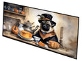 Pug Fall Kitchen Pumpkins Runner Mat 28x58 Front Door Mat Indoor Outdoor Rugs for Entryway Hallway Foyer Non Slip Washable Wide Doormat