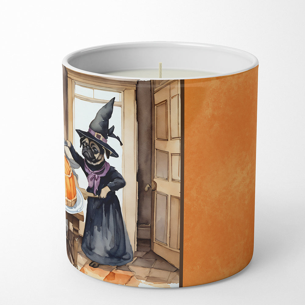 Pug Fall Kitchen Pumpkins Decorative Soy Candle Nature Soy Wax Essential Oil Home Decor Ideal for Bedroom Kitchen Bath Office Gift, 10 oz