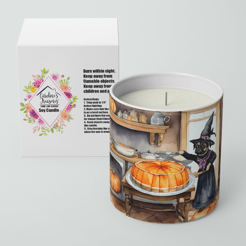 Pug Fall Kitchen Pumpkins Decorative Soy Candle Nature Soy Wax Essential Oil Home Decor Ideal for Bedroom Kitchen Bath Office Gift, 10 oz