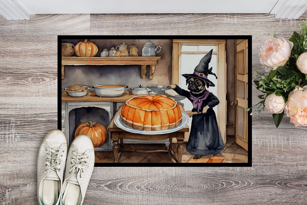 Pug Fall Kitchen Pumpkins Doormat Indoor Outdoor 24H X 36W Front Door Mat Rugs for Entryway, Non Slip Washable Low Pile,
