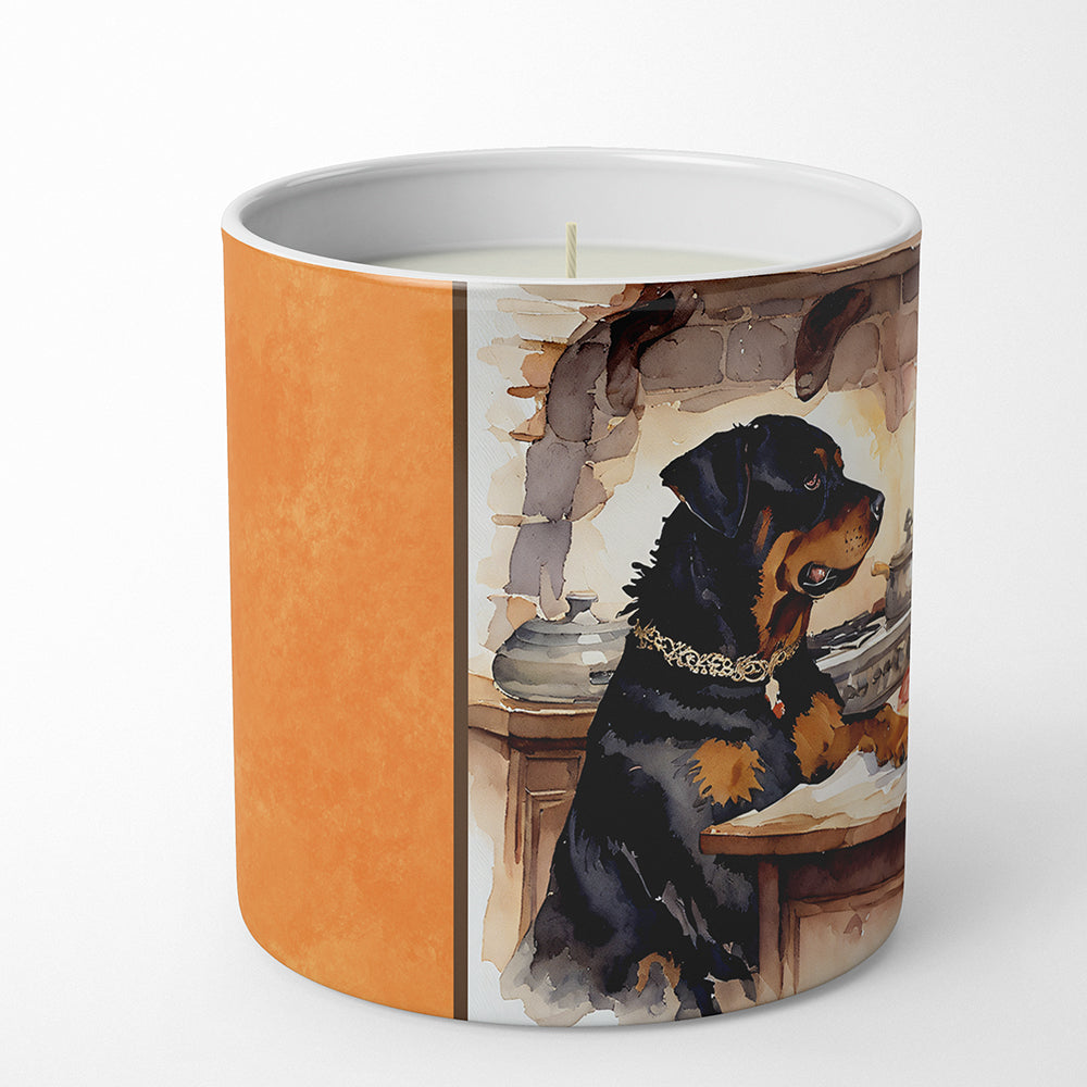 Rottweiler Fall Kitchen Pumpkins Decorative Soy Candle Nature Soy Wax Essential Oil Home Decor Ideal for Bedroom Kitchen Bath Office Gift, 10 oz