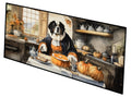 Saint Bernard Fall Kitchen Pumpkins Runner Mat 28x58 Front Door Mat Indoor Outdoor Rugs for Entryway Hallway Foyer Non Slip Washable Wide Doormat