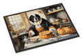 Saint Bernard Fall Kitchen Pumpkins Doormat Indoor Outdoor 18H X 27W Front Door Mat Rugs for Entryway, Non Slip Washable