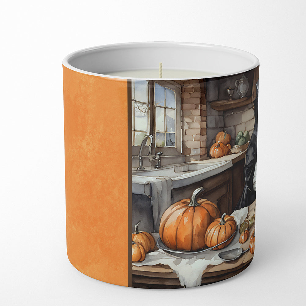 Schnauzer Fall Kitchen Pumpkins Decorative Soy Candle Nature Soy Wax Essential Oil Home Decor Ideal for Bedroom Kitchen Bath Office Gift, 10 oz