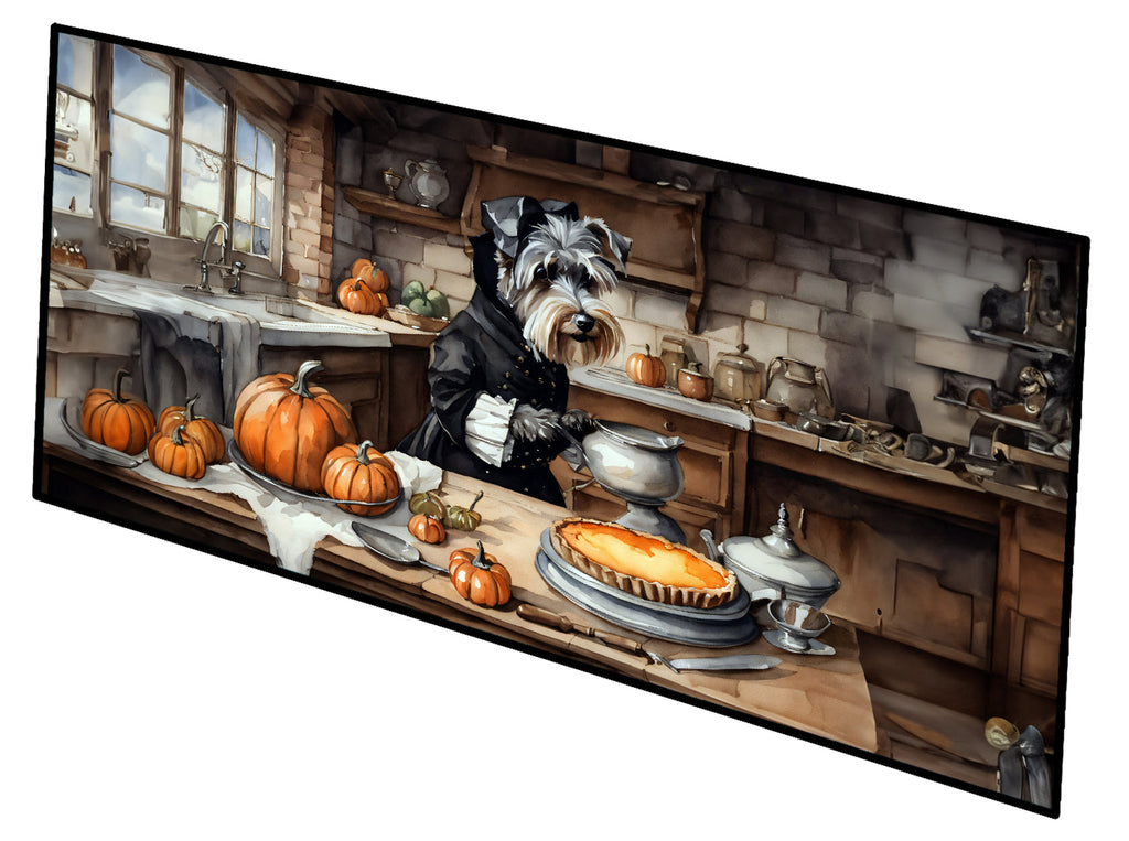 Schnauzer Fall Kitchen Pumpkins Runner Mat 28x58 Front Door Mat Indoor Outdoor Rugs for Entryway Hallway Foyer Non Slip Washable Wide Doormat