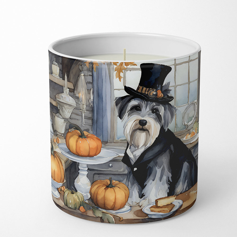 Schnauzer Fall Kitchen Pumpkins Decorative Soy Candle Nature Soy Wax Essential Oil Home Decor Ideal for Bedroom Kitchen Bath Office Gift, 10 oz