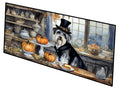 Schnauzer Fall Kitchen Pumpkins Runner Mat 28x58 Front Door Mat Indoor Outdoor Rugs for Entryway Hallway Foyer Non Slip Washable Wide Doormat