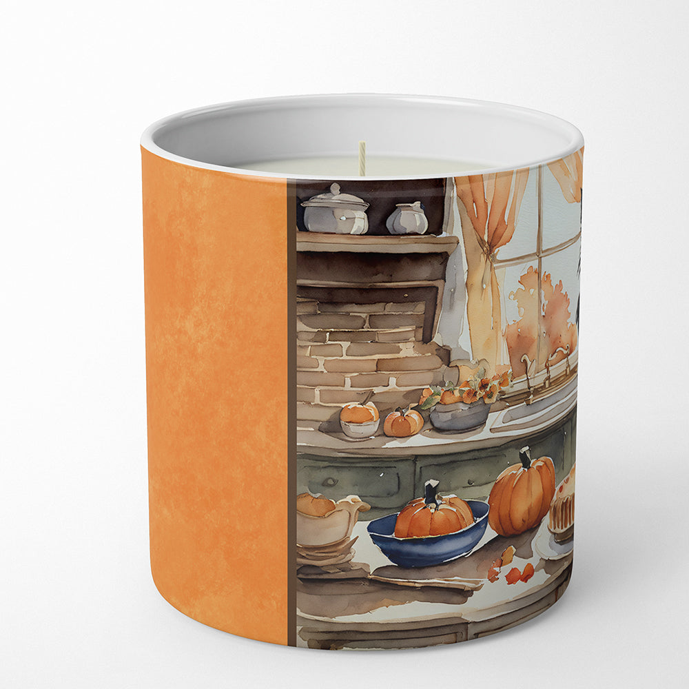Scottish Terrier Fall Kitchen Pumpkins Decorative Soy Candle Nature Soy Wax Essential Oil Home Decor Ideal for Bedroom Kitchen Bath Office Gift, 10 oz
