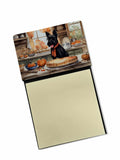 Scottish Terrier Fall Kitchen Pumpkins Watercolor Sticky Note Holder Refillable Dispenser Desk Accessory 3x3 Pad Gift