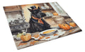Scottish Terrier Fall Kitchen Pumpkins Cutting Board Tempered Glass Kitchen Cutting Surface, Heat Resistant Chopping, Non-Slip Feet, Food Prep & Serving