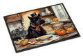 Scottish Terrier Fall Kitchen Pumpkins Doormat Indoor Outdoor 18H X 27W Front Door Mat Rugs for Entryway, Non Slip Washable
