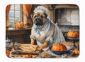 Shar Pei Fall Kitchen Pumpkins Memory Foam Kitchen Mat Machine Washable Anti-Fatigue Cushion Comfort Bath or Kitchen Rug