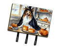 Sheltie Fall Kitchen Pumpkins Leash or Key Holder Wall Hooks, Coat Rack Wall Mount, for Hanging Keys, Towels, Aprons, Leashes