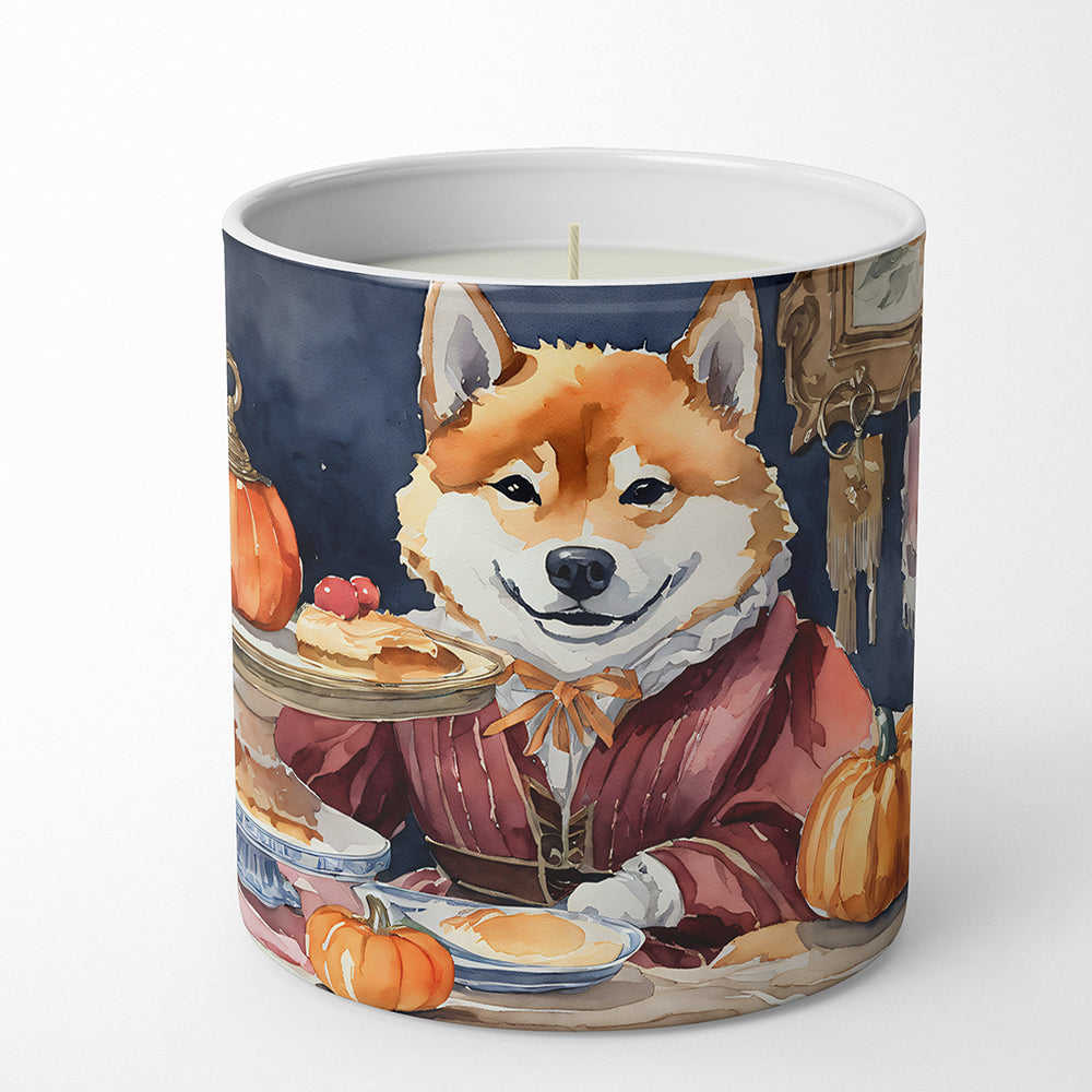 Shiba Inu Fall Kitchen Pumpkins Decorative Soy Candle Nature Soy Wax Essential Oil Home Decor Ideal for Bedroom Kitchen Bath Office Gift, 10 oz
