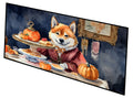 Shiba Inu Fall Kitchen Pumpkins Runner Mat 28x58 Front Door Mat Indoor Outdoor Rugs for Entryway Hallway Foyer Non Slip Washable Wide Doormat