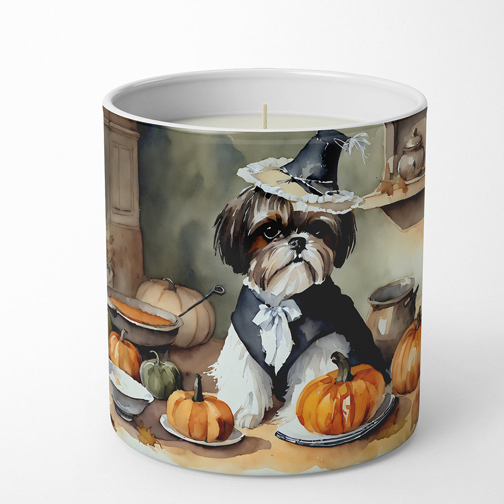 Shih Tzu Fall Kitchen Pumpkins Decorative Soy Candle Nature Soy Wax Essential Oil Home Decor Ideal for Bedroom Kitchen Bath Office Gift, 10 oz