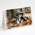 Shih Tzu Fall Kitchen Pumpkins Greeting Cards Pack of 8 Blank Cards with Envelopes Whimsical A7 Size 5x7