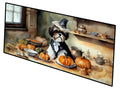 Shih Tzu Fall Kitchen Pumpkins Runner Mat 28x58 Front Door Mat Indoor Outdoor Rugs for Entryway Hallway Foyer Non Slip Washable Wide Doormat