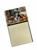 Shih Tzu Fall Kitchen Pumpkins Watercolor Sticky Note Holder Refillable Dispenser Desk Accessory 3x3 Pad Gift