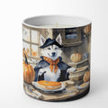 Siberian Husky Fall Kitchen Pumpkins Decorative Soy Candle Nature Soy Wax Essential Oil Home Decor Ideal for Bedroom Kitchen Bath Office Gift, 10 oz