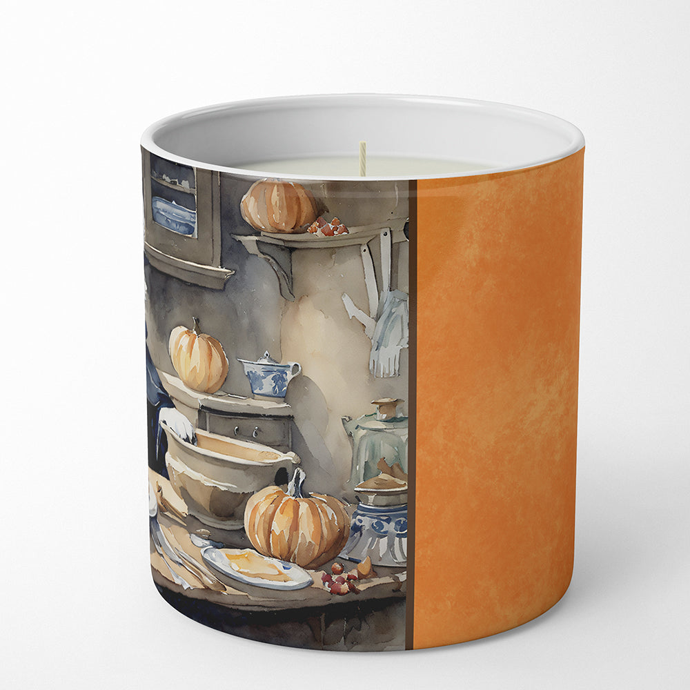 Siberian Husky Fall Kitchen Pumpkins Decorative Soy Candle Nature Soy Wax Essential Oil Home Decor Ideal for Bedroom Kitchen Bath Office Gift, 10 oz