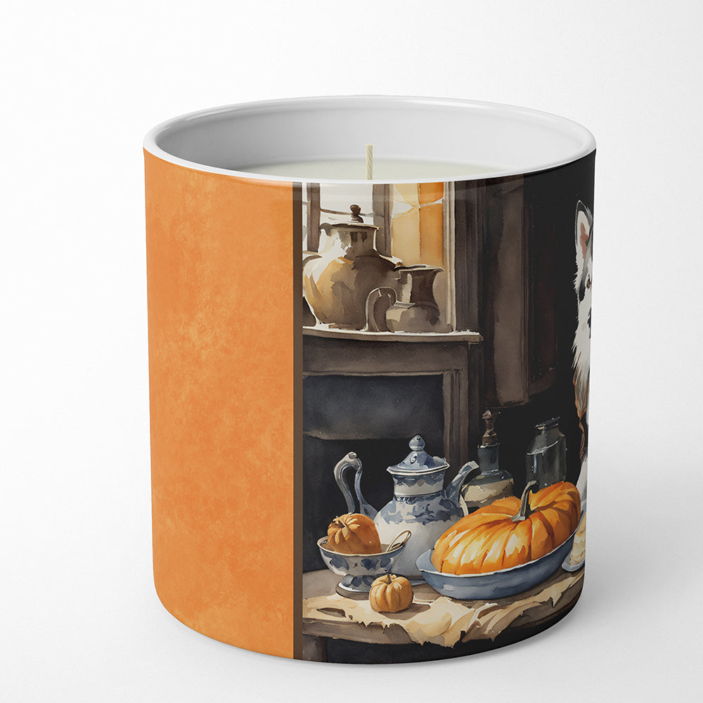 Siberian Husky Fall Kitchen Pumpkins Decorative Soy Candle Nature Soy Wax Essential Oil Home Decor Ideal for Bedroom Kitchen Bath Office Gift, 10 oz