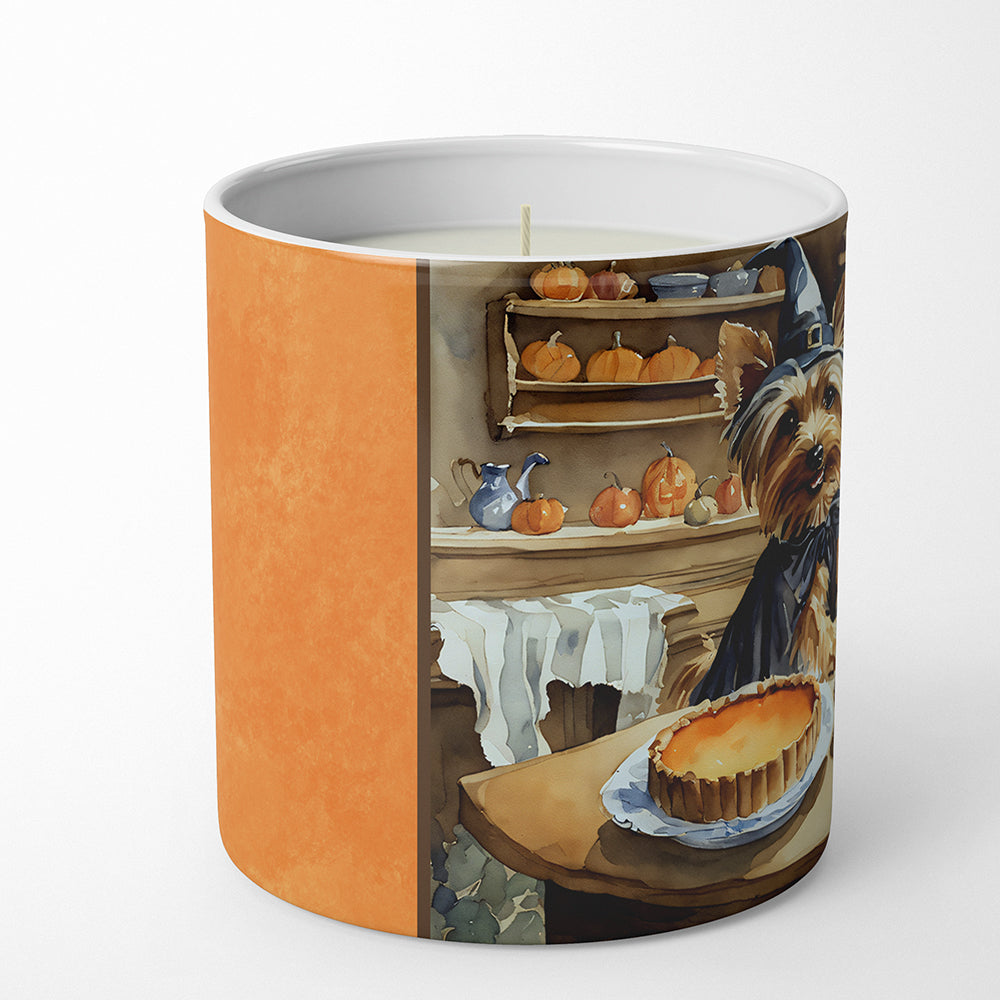 Silky Terrier Fall Kitchen Pumpkins Decorative Soy Candle Nature Soy Wax Essential Oil Home Decor Ideal for Bedroom Kitchen Bath Office Gift, 10 oz