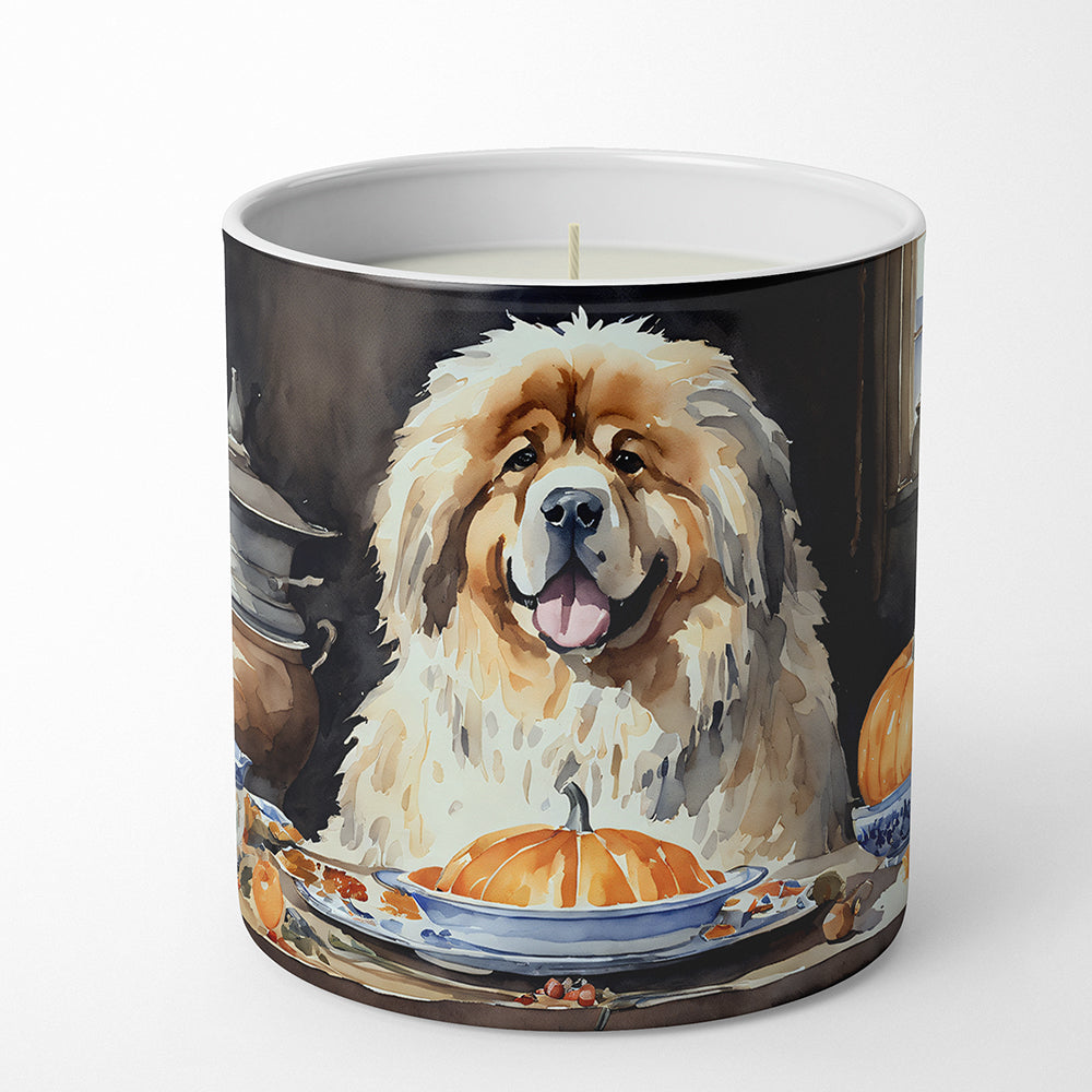 Tibetan Mastiff Fall Kitchen Pumpkins Decorative Soy Candle Nature Soy Wax Essential Oil Home Decor Ideal for Bedroom Kitchen Bath Office Gift, 10 oz