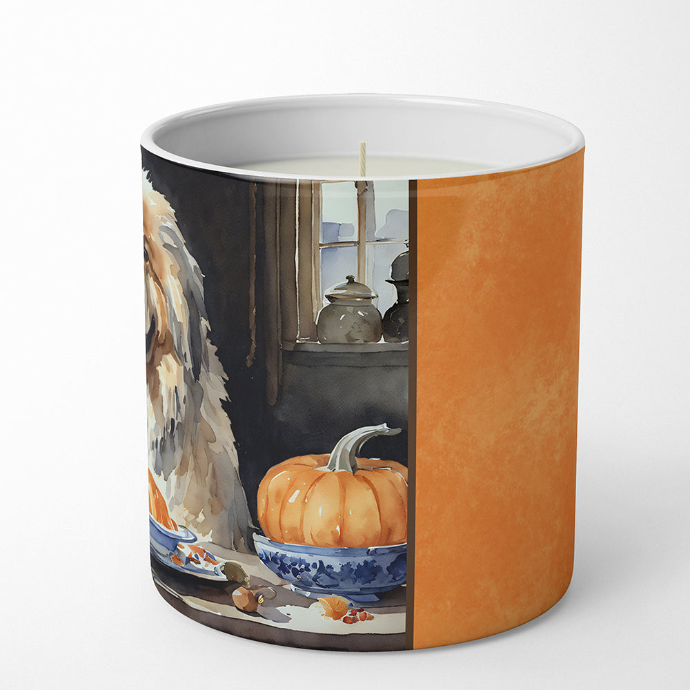 Tibetan Mastiff Fall Kitchen Pumpkins Decorative Soy Candle Nature Soy Wax Essential Oil Home Decor Ideal for Bedroom Kitchen Bath Office Gift, 10 oz