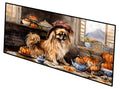 Tibetan Spaniel Fall Kitchen Pumpkins Runner Mat 28x58 Front Door Mat Indoor Outdoor Rugs for Entryway Hallway Foyer Non Slip Washable Wide Doormat