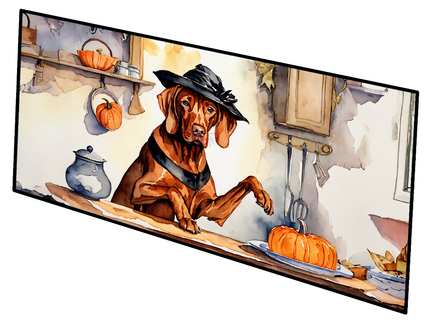 Vizsla Fall Kitchen Pumpkins Runner Mat 28x58 Front Door Mat Indoor Outdoor Rugs for Entryway Hallway Foyer Non Slip Washable Wide Doormat