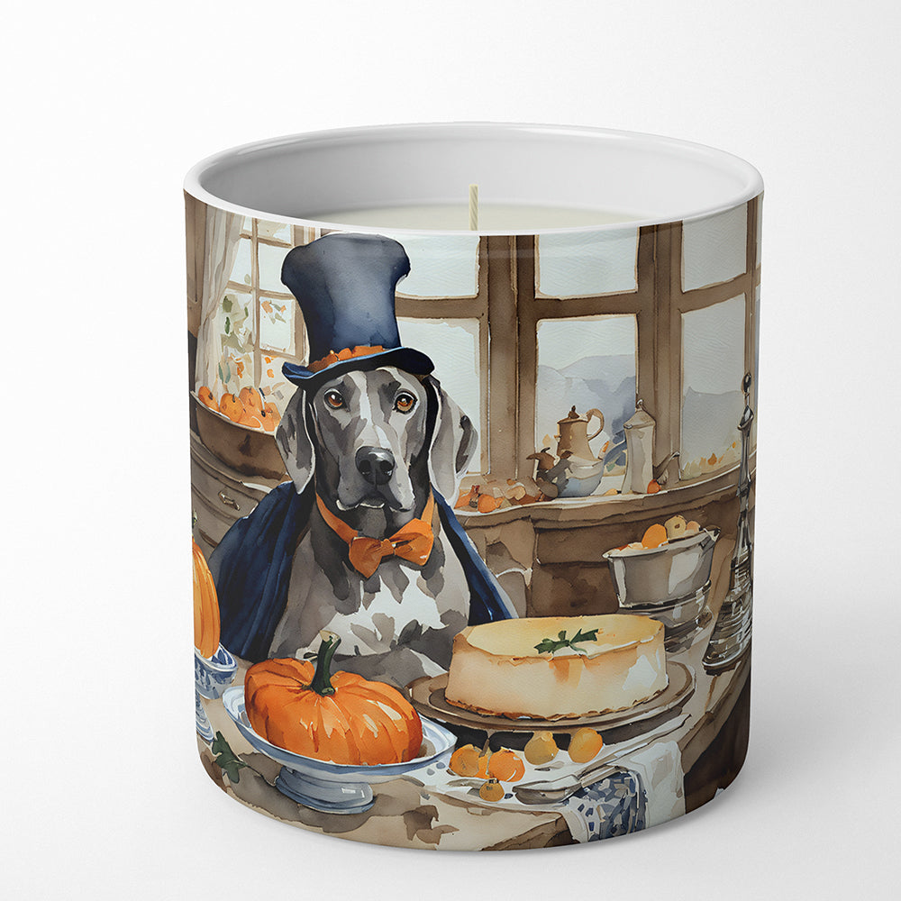 Weimaraner Fall Kitchen Pumpkins Decorative Soy Candle Nature Soy Wax Essential Oil Home Decor Ideal for Bedroom Kitchen Bath Office Gift, 10 oz
