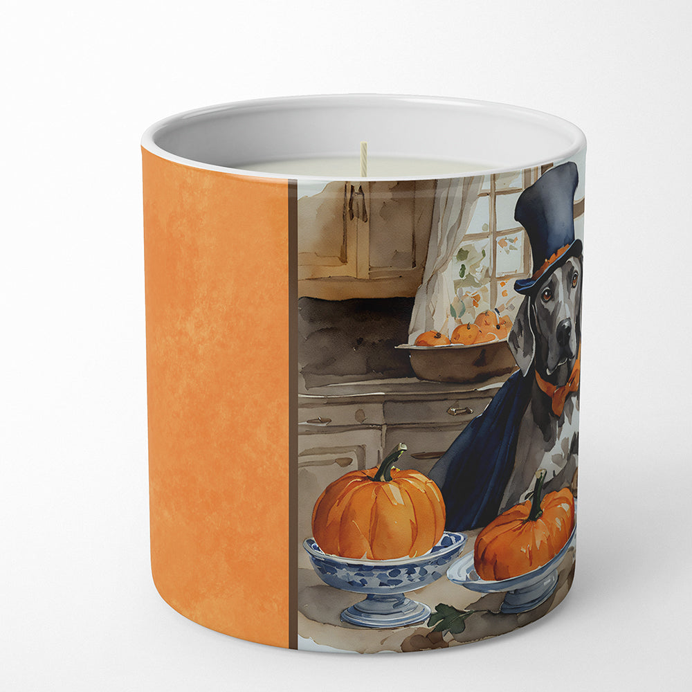 Weimaraner Fall Kitchen Pumpkins Decorative Soy Candle Nature Soy Wax Essential Oil Home Decor Ideal for Bedroom Kitchen Bath Office Gift, 10 oz