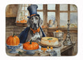 Weimaraner Fall Kitchen Pumpkins Memory Foam Kitchen Mat Machine Washable Anti-Fatigue Cushion Comfort Bath or Kitchen Rug