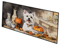 Westie Fall Kitchen Pumpkins Runner Mat 28x58 Front Door Mat Indoor Outdoor Rugs for Entryway Hallway Foyer Non Slip Washable Wide Doormat
