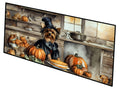 Yorkie Fall Kitchen Pumpkins Runner Mat 28x58 Front Door Mat Indoor Outdoor Rugs for Entryway Hallway Foyer Non Slip Washable Wide Doormat