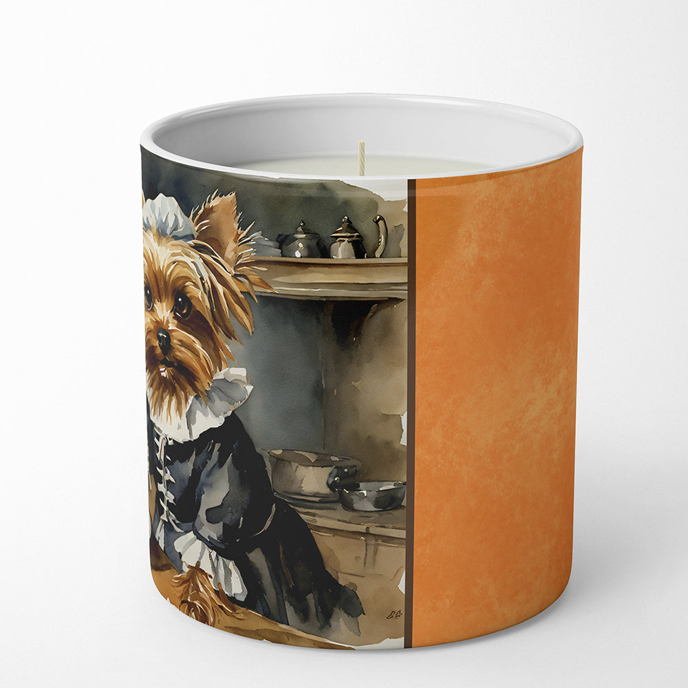 Yorkie Fall Kitchen Pumpkins Decorative Soy Candle Nature Soy Wax Essential Oil Home Decor Ideal for Bedroom Kitchen Bath Office Gift, 10 oz