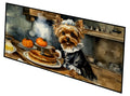 Yorkie Fall Kitchen Pumpkins Runner Mat 28x58 Front Door Mat Indoor Outdoor Rugs for Entryway Hallway Foyer Non Slip Washable Wide Doormat