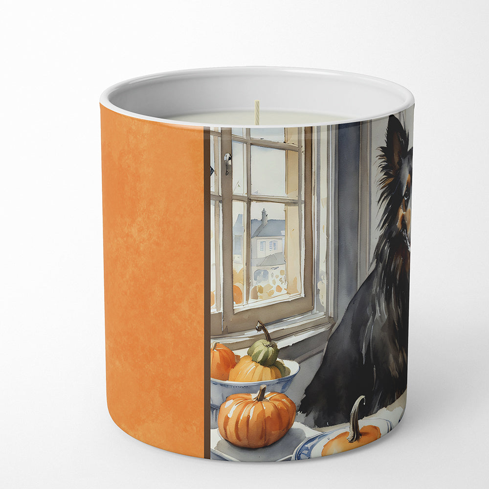 Belgian Sheepdog Fall Kitchen Pumpkins Decorative Soy Candle Nature Soy Wax Essential Oil Home Decor Ideal for Bedroom Kitchen Bath Office Gift, 10 oz