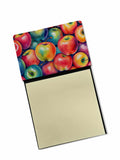 Colorful Apples Watercolor Sticky Note Holder Refillable Dispenser Desk Accessory 3x3 Pad Gift