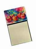 Colorful Apples Watercolor Sticky Note Holder Refillable Dispenser Desk Accessory 3x3 Pad Gift