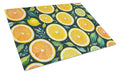 Colorful Lemons Cutting Board Tempered Glass Kitchen Cutting Surface, Heat Resistant Chopping, Non-Slip Feet, Food Prep & Serving