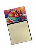 Colorful Apples Watercolor Sticky Note Holder Refillable Dispenser Desk Accessory 3x3 Pad Gift