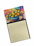 Colorful Lemons Watercolor Sticky Note Holder Refillable Dispenser Desk Accessory 3x3 Pad Gift
