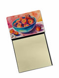 Colorful Peaches Watercolor Sticky Note Holder Refillable Dispenser Desk Accessory 3x3 Pad Gift