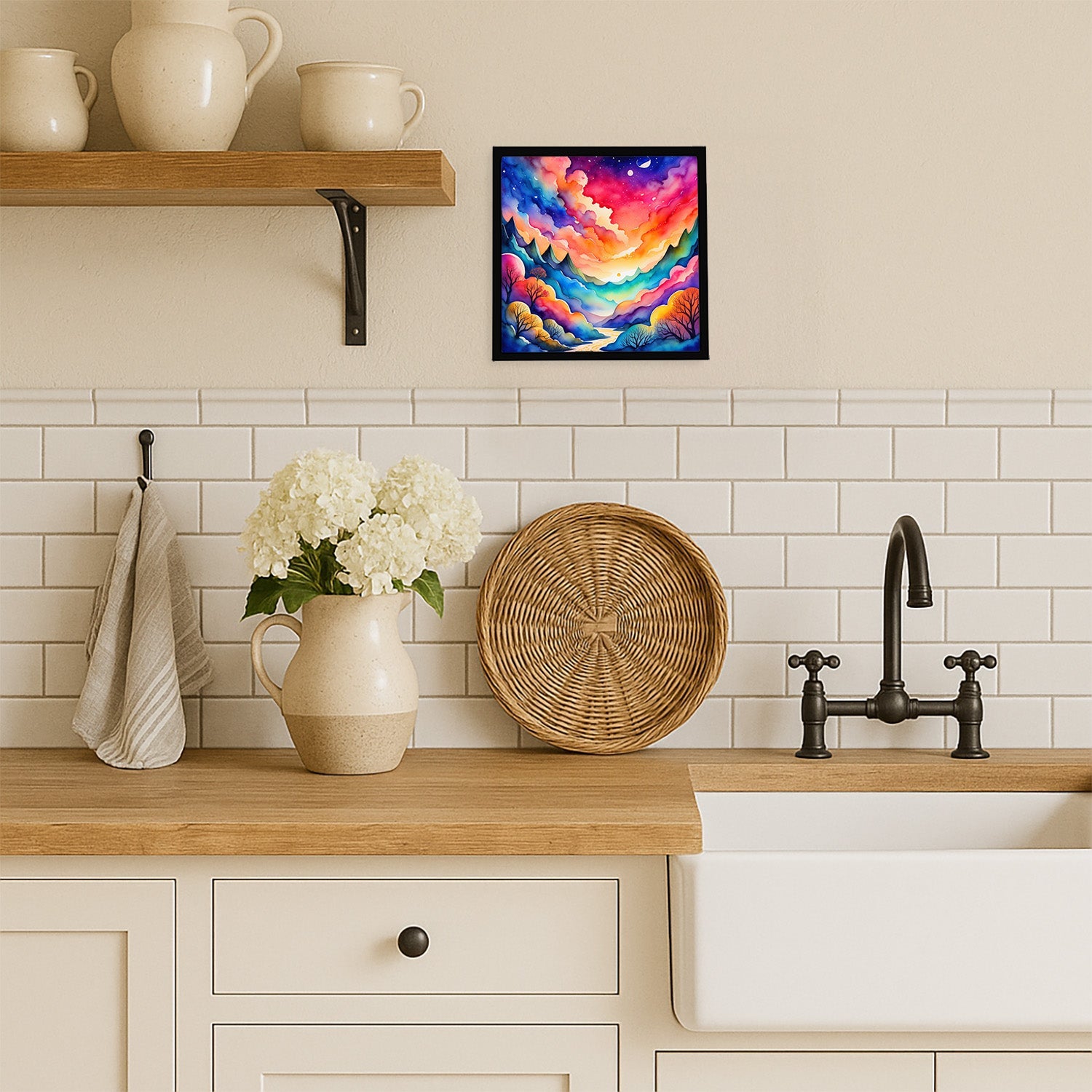 Colorful Amaranths Framed Metal Print Bathroom, Kitchen, Office, Home Decor Wall Art Ready to Hang, Square, 8X8