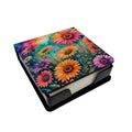 Colorful Gerbera Daisies PU Leather Note Paper Holder with Artist-Designed Cover, Desk Accessory, Office Gift