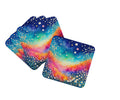 Colorful Gypsophila Foam Coasters Set of 4 Cup Coasters for Indoor Outdoor, Tabletop Protection, Anti Slip, Mouse pad Material